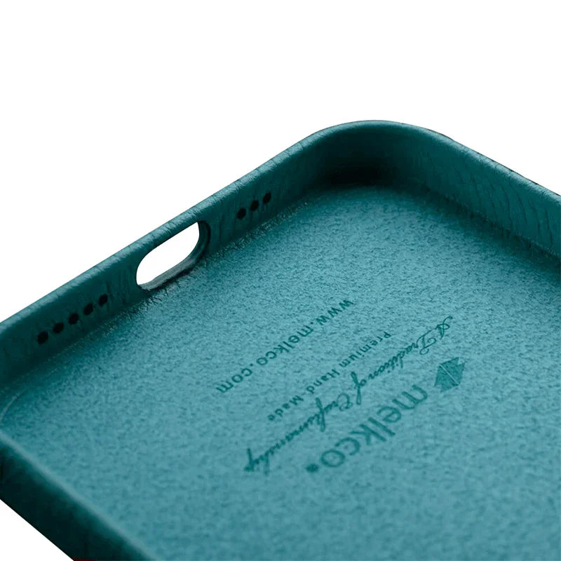 Melkco iPhone 12 Pro Max Origin Paris Premium Leather Cover - Lake Blue - Tashqila Melkco iPhone 12 Pro Max Origin Paris Premium Leather Cover - Lake Blue - Tashqila